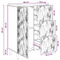 vidaXL Πλαϊνό γραφείο Γκρι Sonoma 66 x 34,5 x 90 εκ Επεξεργασμένο Ξύλο