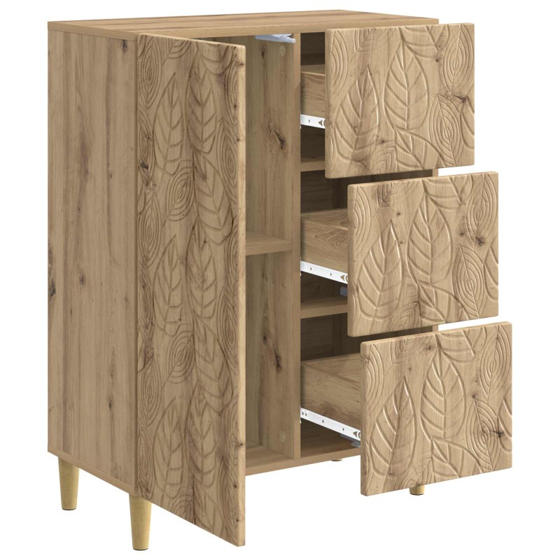 vidaXL Πλαϊνό γραφείο Artisan Δρυς 66 x 34,5 x 90 εκ