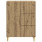 vidaXL Πλαϊνό γραφείο Artisan Δρυς 66 x 34,5 x 90 εκ