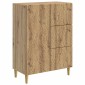 vidaXL Πλαϊνό γραφείο Artisan Δρυς 66 x 34,5 x 90 εκ