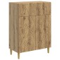 vidaXL Πλαϊνό γραφείο Artisan Δρυς 66 x 34,5 x 90 εκ