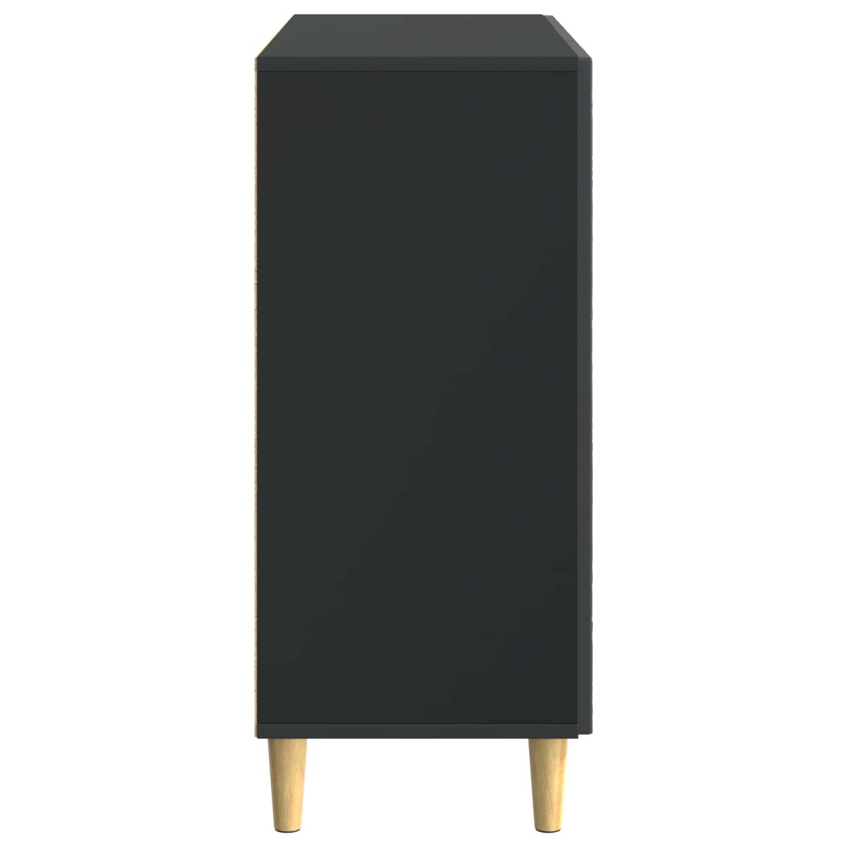 vidaXL Πλαϊνό γραφείο Μαύρο 89 x 34,5 x 80 εκ Επεξεργασμένο Ξύλο