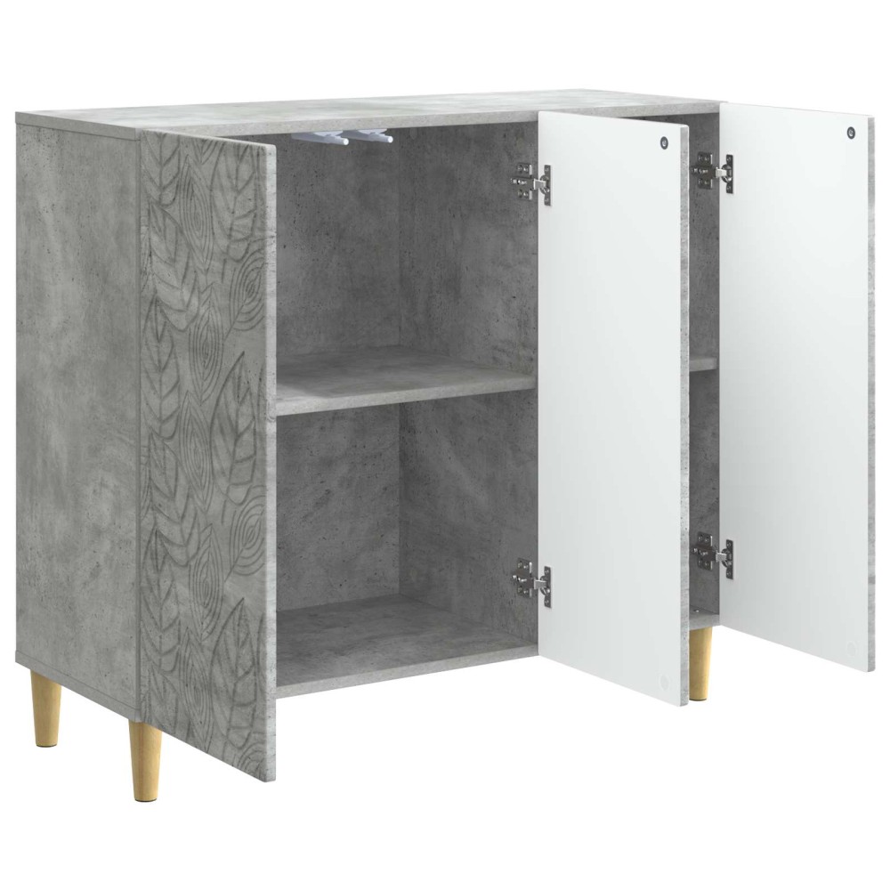 vidaXL Πλαϊνό γραφείο Γκρι Σκυροδέματος 89 x 34,5 x 80 εκ