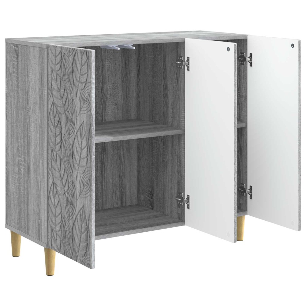 vidaXL Πλαϊνό γραφείο Γκρι Sonoma 89 x 34,5 x 80 εκ Επεξεργασμένο Ξύλο
