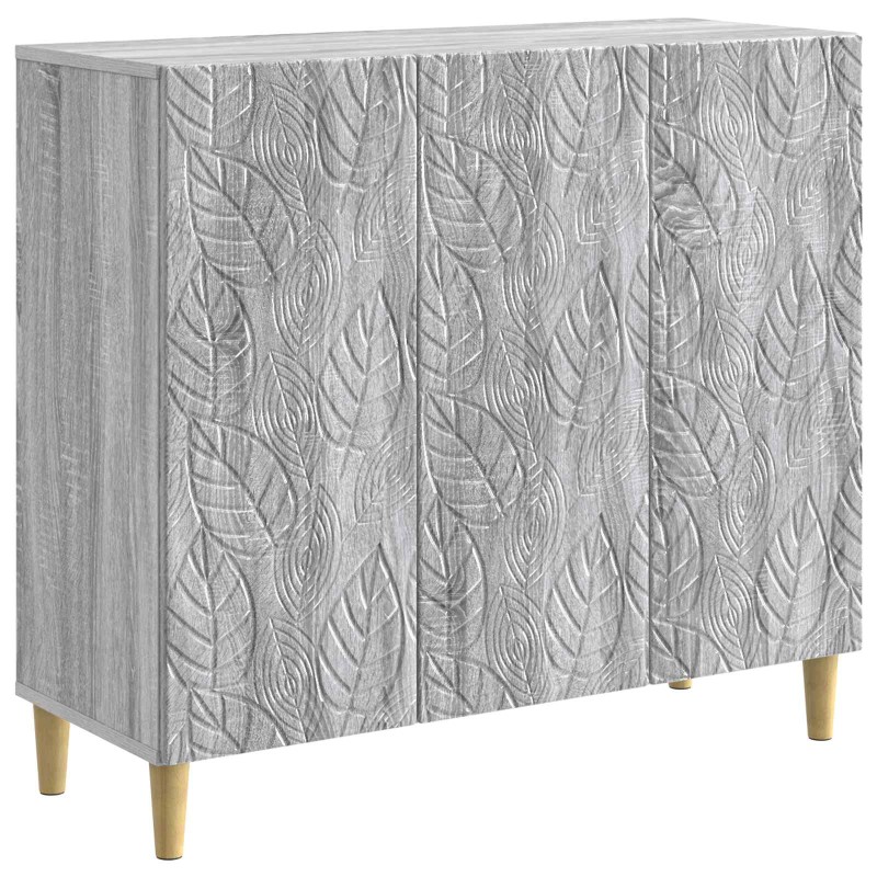 vidaXL Πλαϊνό γραφείο Γκρι Sonoma 89 x 34,5 x 80 εκ Επεξεργασμένο Ξύλο