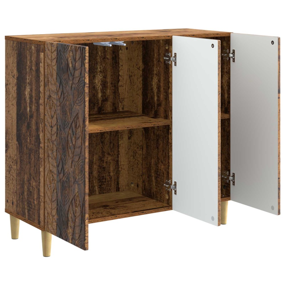 vidaXL Πλαϊνό γραφείο Παλαιωμένο ξύλο 89 x 34,5 x 80 εκ