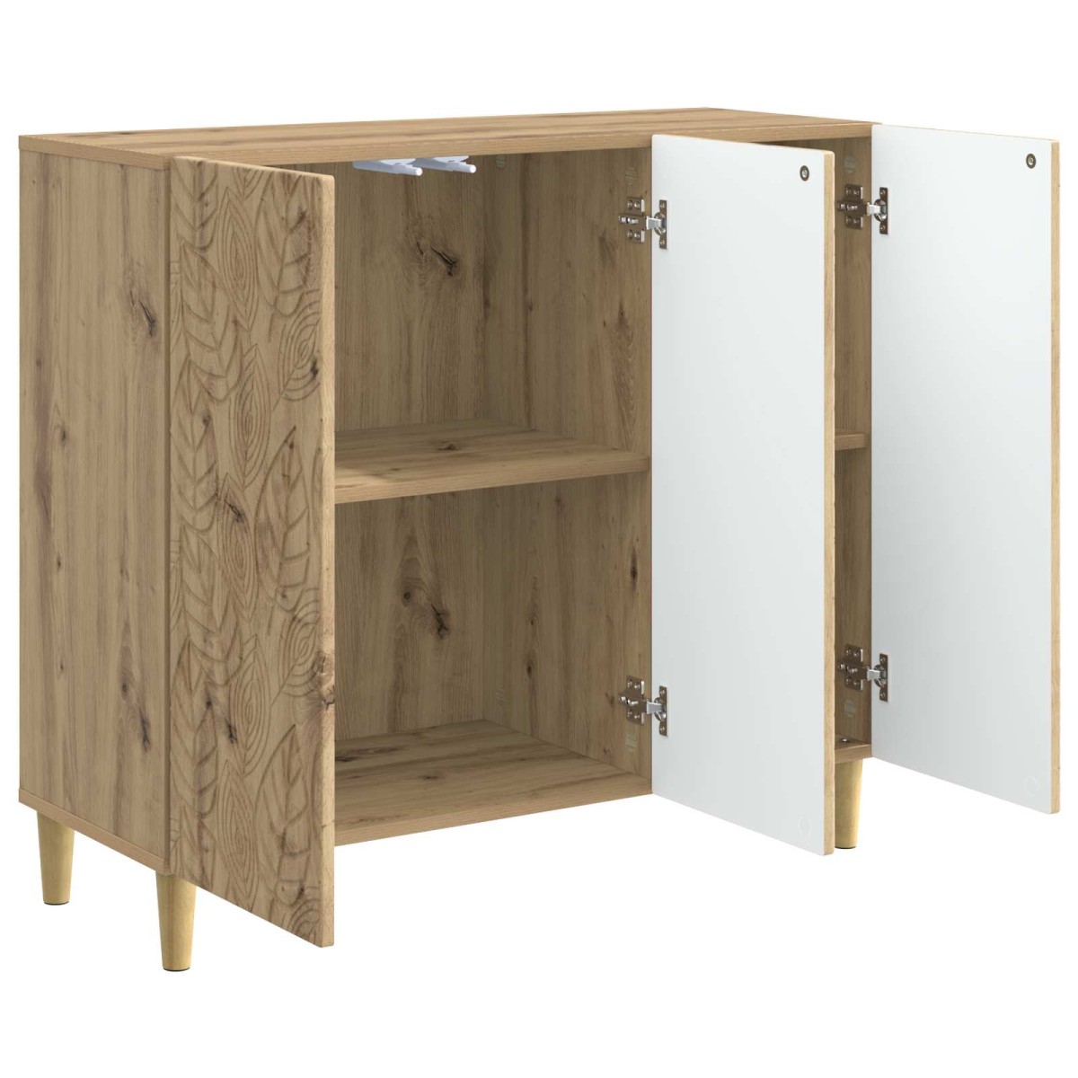 vidaXL Πλαϊνό γραφείο Artisan Δρυς 89 x 34,5 x 80 εκ