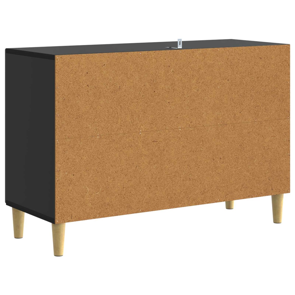 vidaXL Πλαϊνό γραφείο Μαύρο 89 x 34,5 x 60 εκ. Επεξεργασμένο Ξύλο