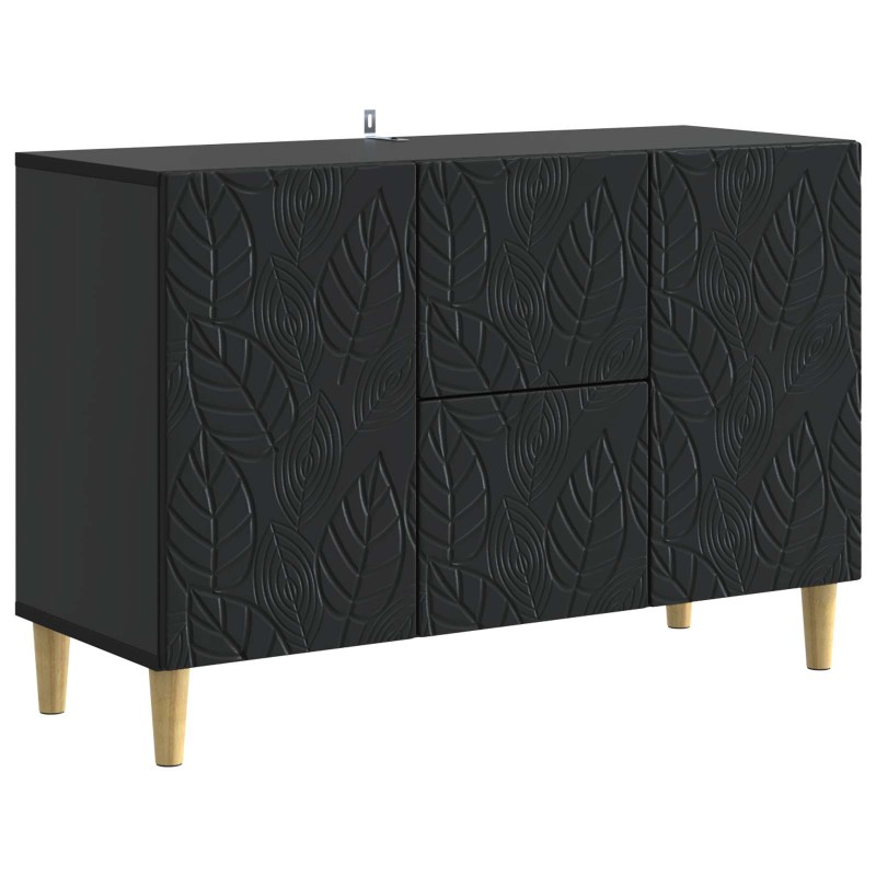 vidaXL Πλαϊνό γραφείο Μαύρο 89 x 34,5 x 60 εκ. Επεξεργασμένο Ξύλο