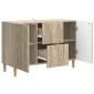 vidaXL Πλαϊνό γραφείο Sonoma Δρυς 89 x 34,5 x 60 εκ.