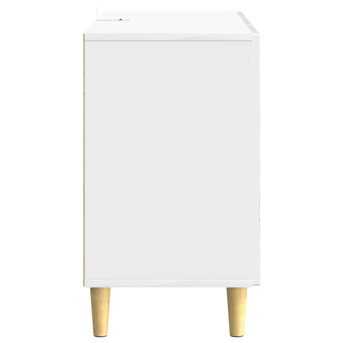 vidaXL Πλαϊνό γραφείο Γυαλιστερό Λευκό 89 x 34,5 x 60 εκ.