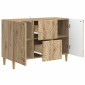 vidaXL Πλαϊνό γραφείο Artisan Δρυς 89 x 34,5 x 60 εκ.