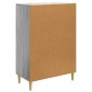vidaXL Πλαϊνό γραφείο Γκρι Sonoma 66 x 34,5 x 95 εκ.