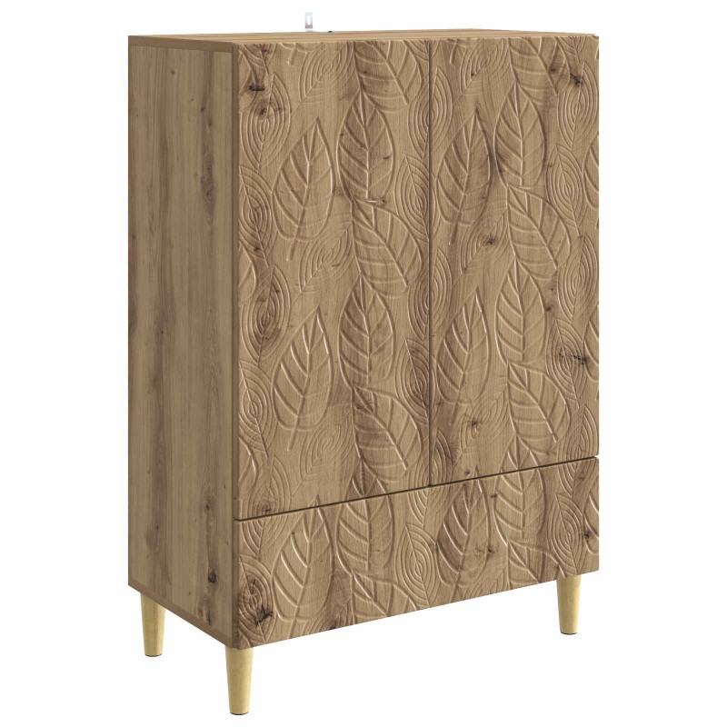 vidaXL Πλαϊνό γραφείο Artisan Δρυς 66 x 34,5 x 95 εκ.