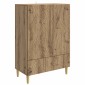 vidaXL Πλαϊνό γραφείο Artisan Δρυς 66 x 34,5 x 95 εκ.