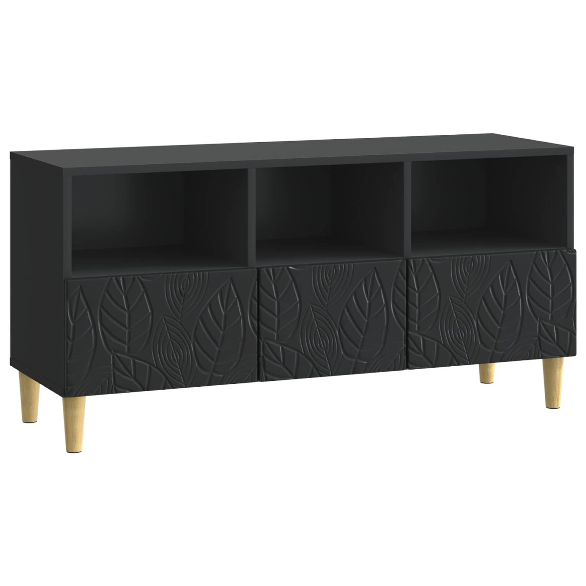 vidaXL Ντουλάπι TV 102 x 34,5 x 50 εκ. Μαύρο Επεξεργασμένο Ξύλο