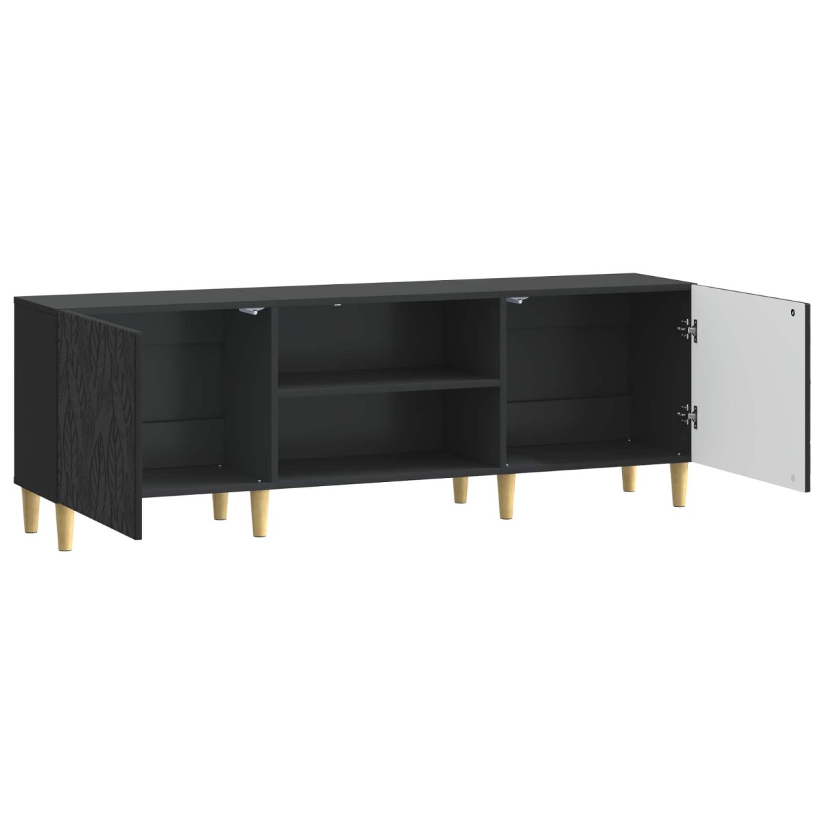 vidaXL Ντουλάπι TV 150 x 31 x 50 εκ. Μαύρο Επεξεργασμένο Ξύλο