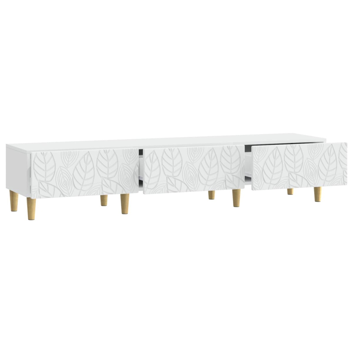 vidaXL Ντουλάπι TV 147 x 34,5 x 30 εκ Λευκό Επεξεργασμένο Ξύλο