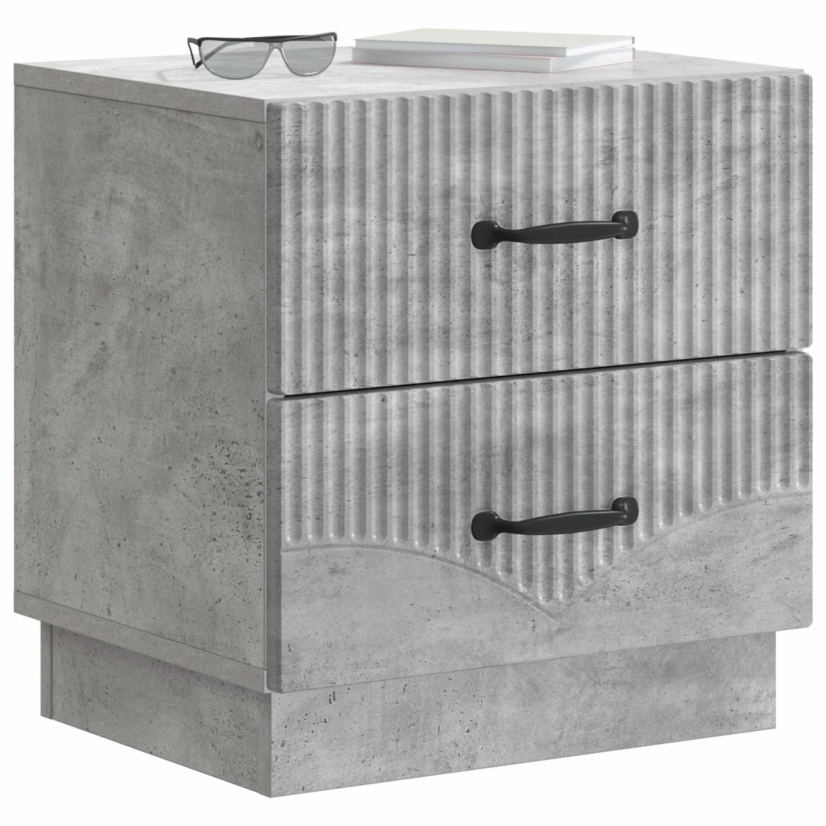 vidaXL Κομοδίνο με συρτάρι Γκρι Σκυροδέματος 43 x 34,5 x 44,5 εκ