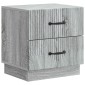 vidaXL Κομοδίνο Γκρι Sonoma 43 x 34,5 x 44,5 εκ Επεξεργασμένο Ξύλο