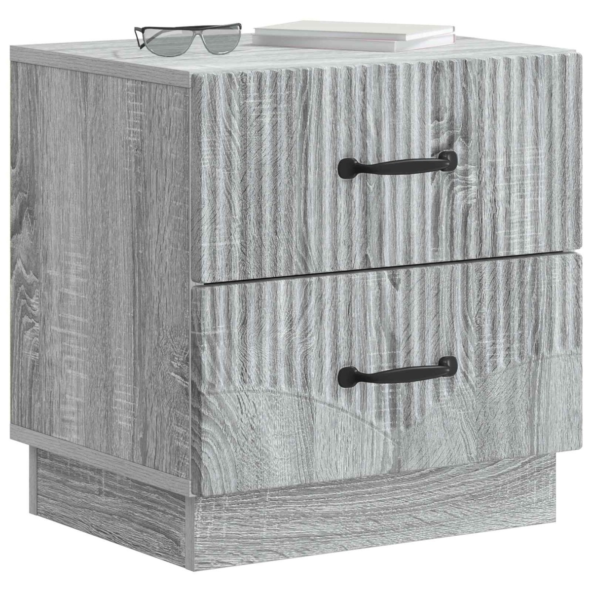vidaXL Κομοδίνο Γκρι Sonoma 43 x 34,5 x 44,5 εκ Επεξεργασμένο Ξύλο