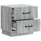 vidaXL Κομοδίνο Γκρι Sonoma 43 x 34,5 x 44,5 εκ Επεξεργασμένο Ξύλο
