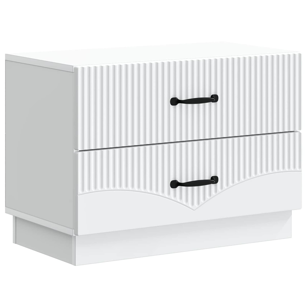 vidaXL Κομοδίνο Λευκό 62 x 34,5 x 44,5 εκ Επεξεργασμένο Ξύλο