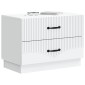 vidaXL Κομοδίνο Λευκό 62 x 34,5 x 44,5 εκ Επεξεργασμένο Ξύλο