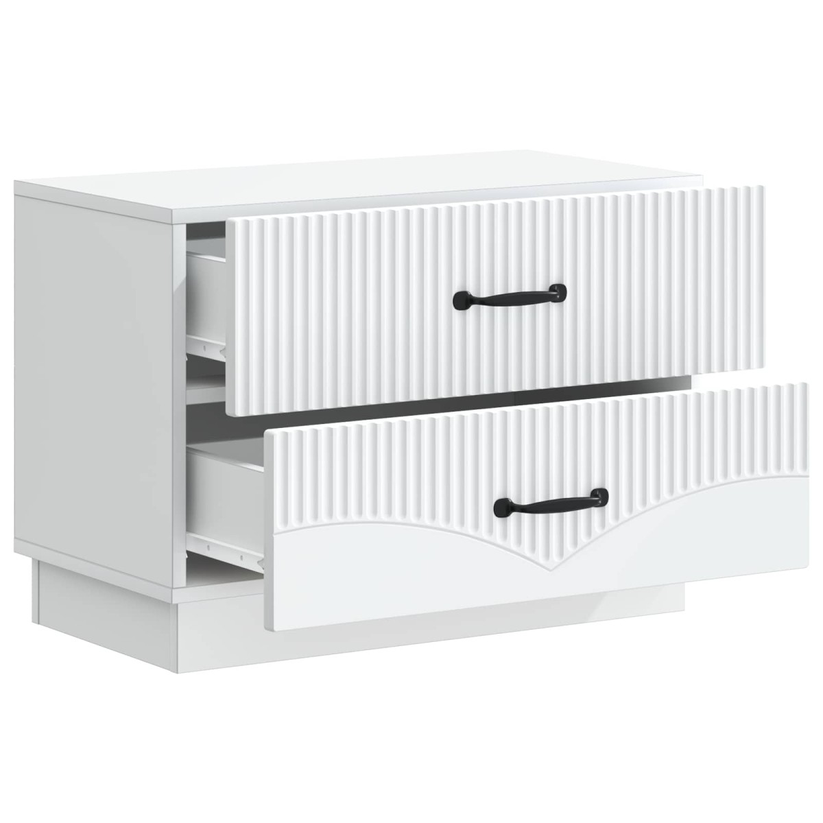 vidaXL Κομοδίνο Λευκό 62 x 34,5 x 44,5 εκ Επεξεργασμένο Ξύλο