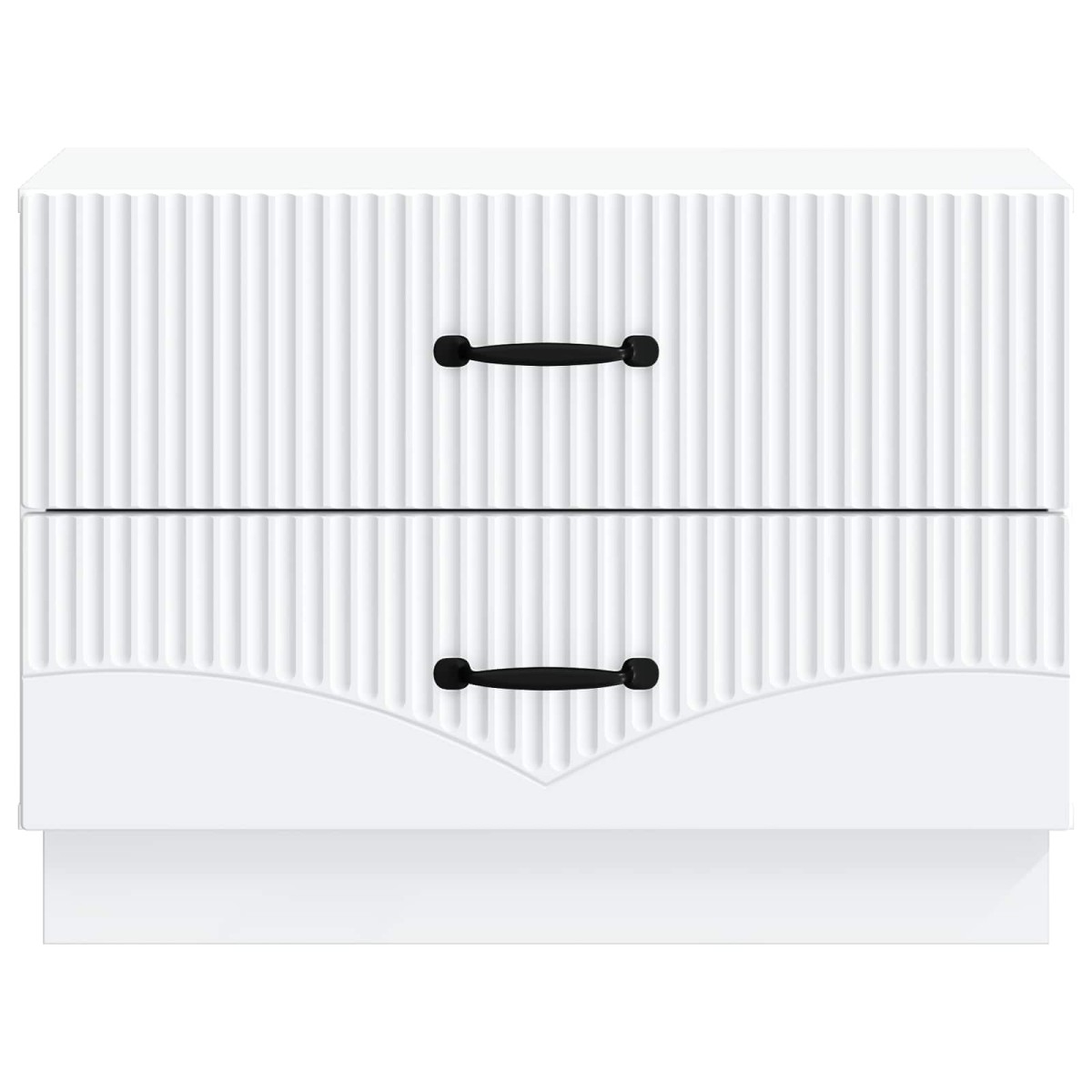 vidaXL Κομοδίνο Λευκό 62 x 34,5 x 44,5 εκ Επεξεργασμένο Ξύλο
