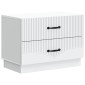 vidaXL Κομοδίνο Λευκό 62 x 34,5 x 44,5 εκ Επεξεργασμένο Ξύλο