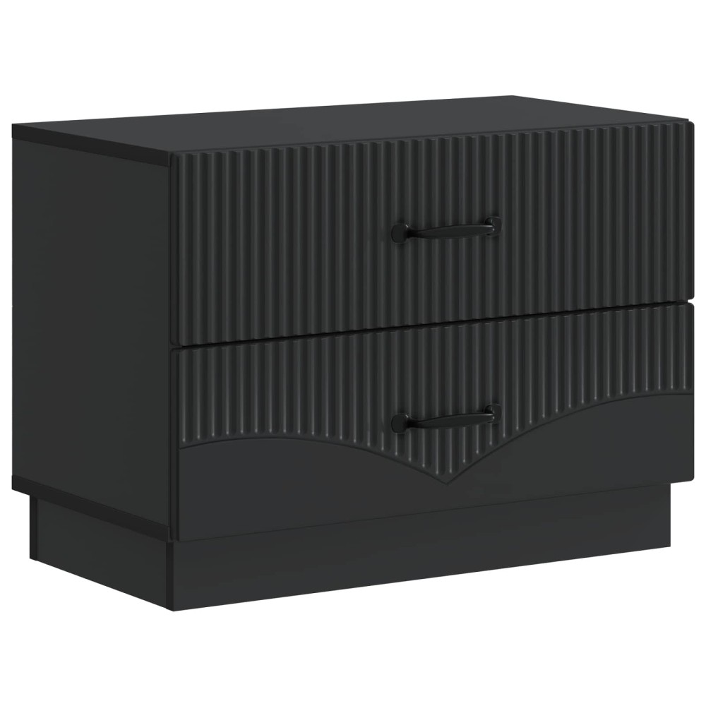 vidaXL Κομοδίνο Μαύρο 62 x 34,5 x 44,5 εκ Επεξεργασμένο Ξύλο