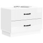 vidaXL Κομοδίνο Γυαλιστερό Λευκό 62 x 34,5 x 44,5 εκ