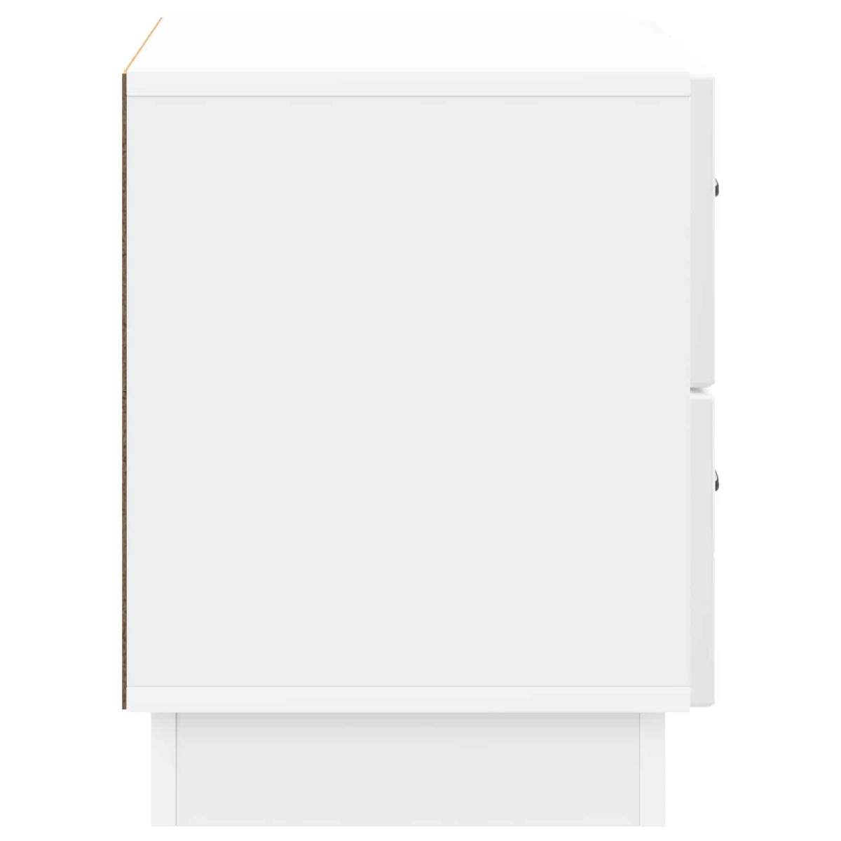 vidaXL Κομοδίνο Γυαλιστερό Λευκό 62 x 34,5 x 44,5 εκ