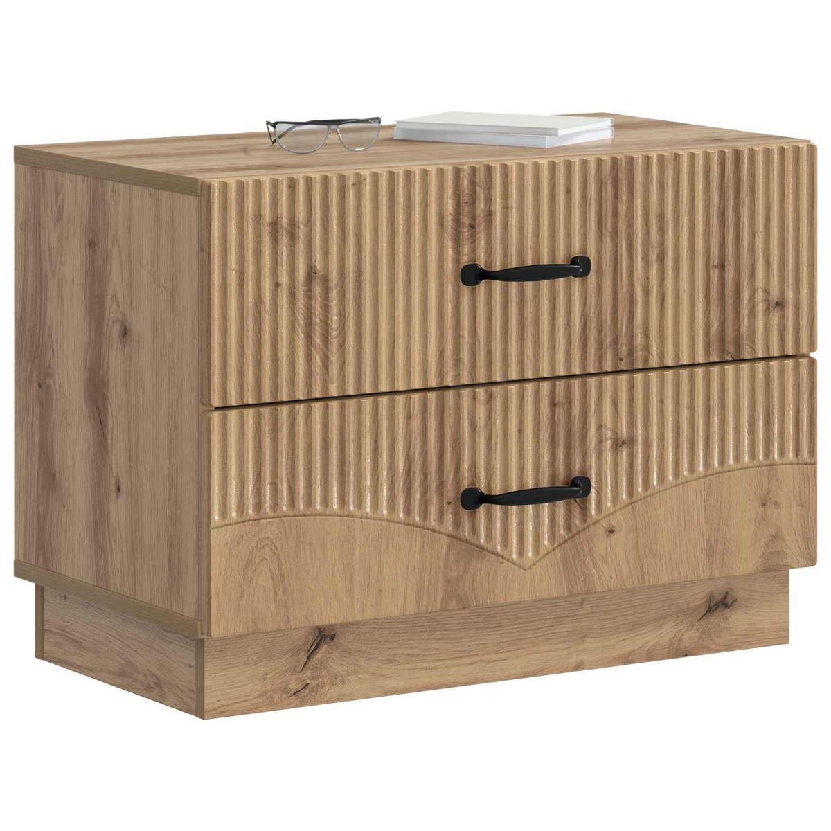 vidaXL Κομοδίνο Artisan Δρυς 62 x 34,5 x 44,5 εκ Επεξεργασμένο Ξύλο