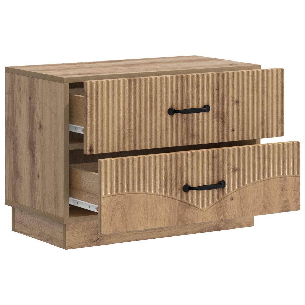 vidaXL Κομοδίνο Artisan Δρυς 62 x 34,5 x 44,5 εκ Επεξεργασμένο Ξύλο