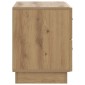 vidaXL Κομοδίνο Artisan Δρυς 62 x 34,5 x 44,5 εκ Επεξεργασμένο Ξύλο