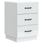 vidaXL Κομοδίνο με συρτάρι Λευκό 43 x 41 x 63,5 εκ. Επεξεργασμένο Ξύλο