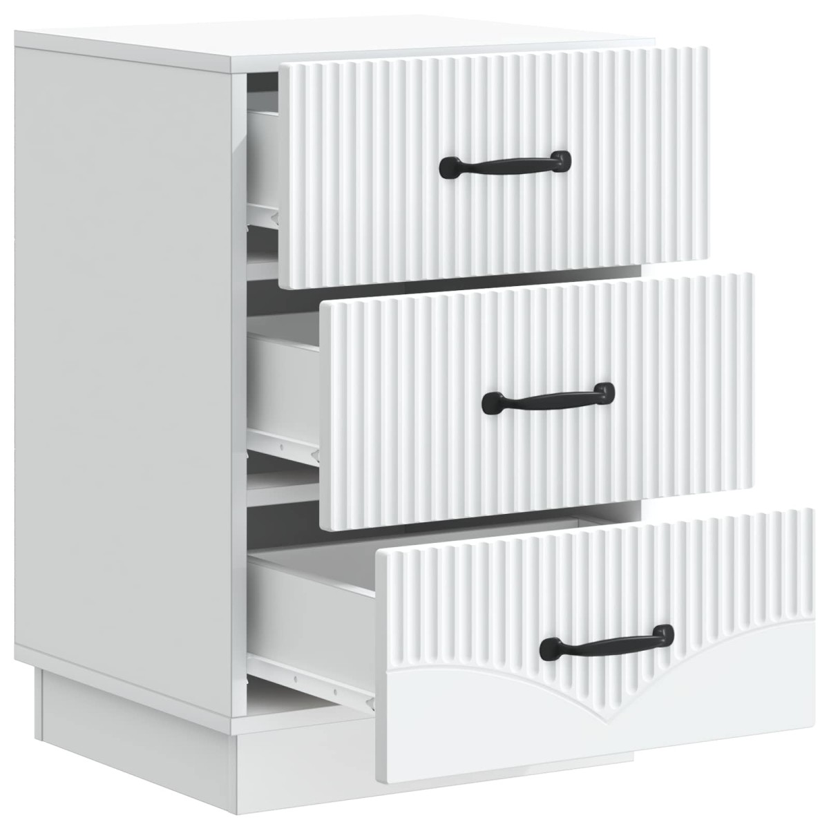 vidaXL Κομοδίνο με συρτάρι Λευκό 43 x 41 x 63,5 εκ. Επεξεργασμένο Ξύλο