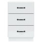 vidaXL Κομοδίνο με συρτάρι Λευκό 43 x 41 x 63,5 εκ. Επεξεργασμένο Ξύλο