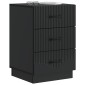 vidaXL Κομοδίνο με συρτάρι Μαύρο 43 x 41 x 63,5 εκ. Επεξεργασμένο Ξύλο