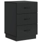 vidaXL Κομοδίνο με συρτάρι Μαύρο 43 x 41 x 63,5 εκ. Επεξεργασμένο Ξύλο