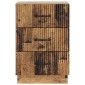 vidaXL Κομοδίνο Παλαιωμένο ξύλο 43 x 41 x 63,5 εκ. Επεξεργασμένο Ξύλο