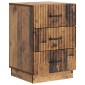 vidaXL Κομοδίνο Παλαιωμένο ξύλο 43 x 41 x 63,5 εκ. Επεξεργασμένο Ξύλο