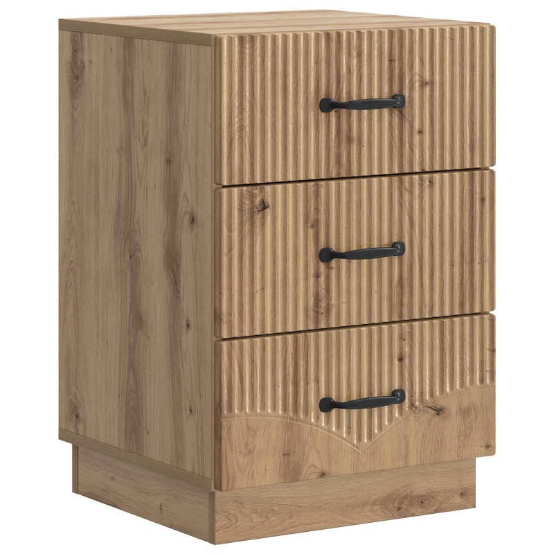 vidaXL Κομοδίνο Artisan Δρυς 43 x 41 x 63,5 εκ. Επεξεργασμένο Ξύλο