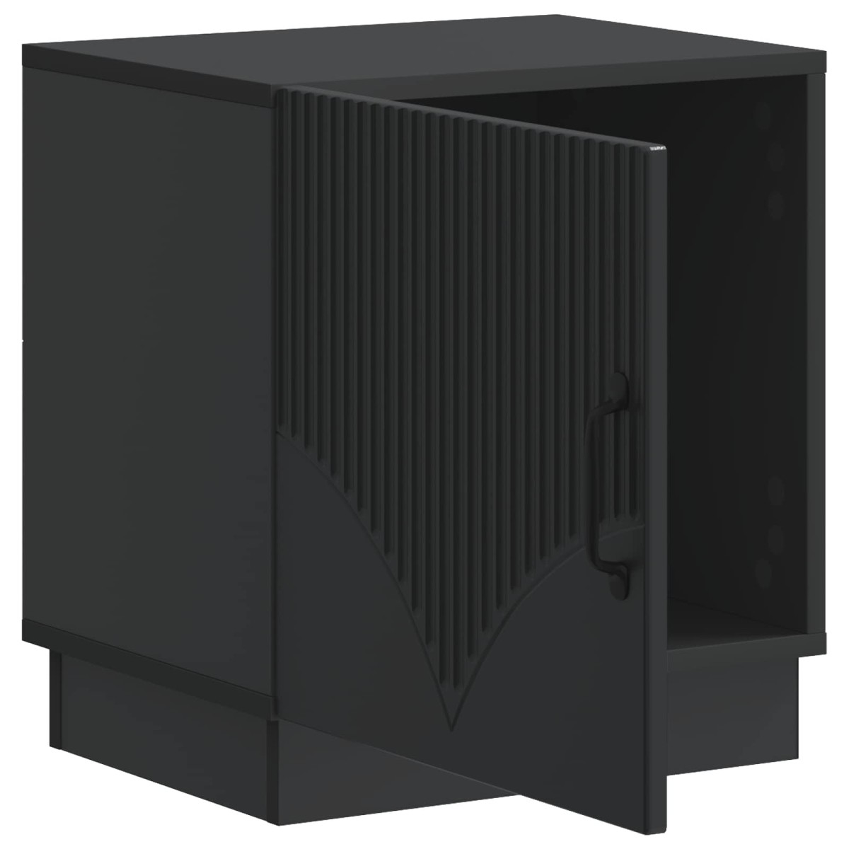 vidaXL Κομοδίνο Μαύρο 43 x 34,5 x 47 εκ. Επεξεργασμένο Ξύλο
