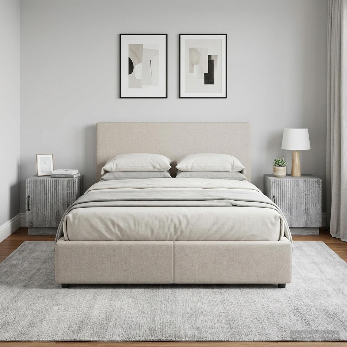vidaXL Κομοδίνο 2 τμχ. Γκρι Sonoma 43 x 34,5 x 47 εκ.