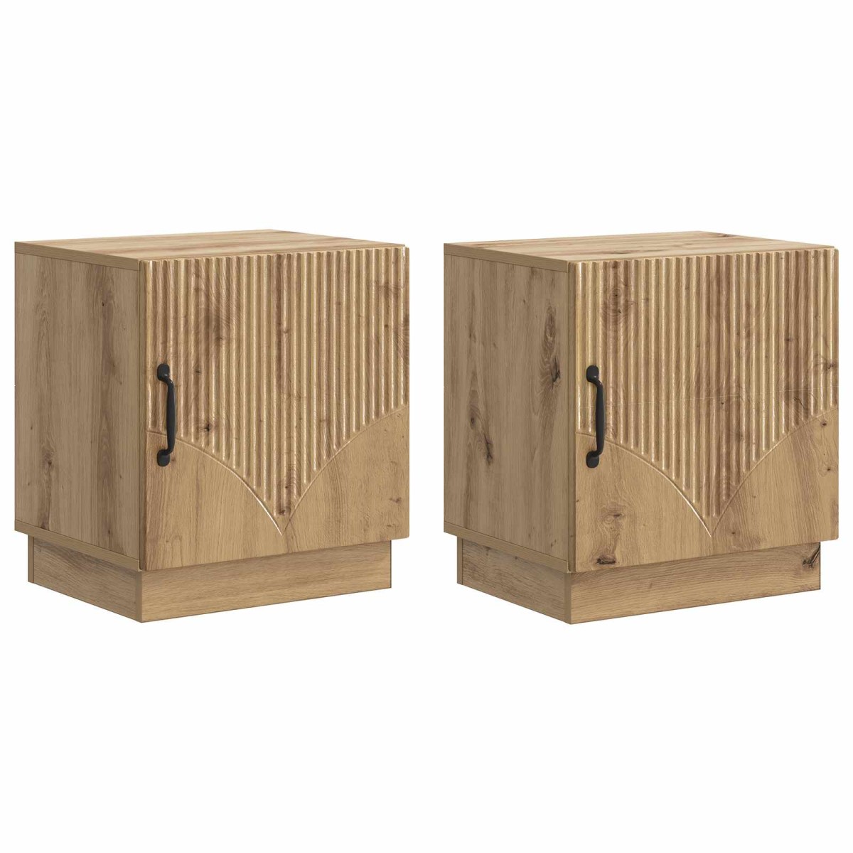 vidaXL Κομοδίνο 2 τμχ. Artisian Δρυς 43 x 34,5 x 47 εκ.