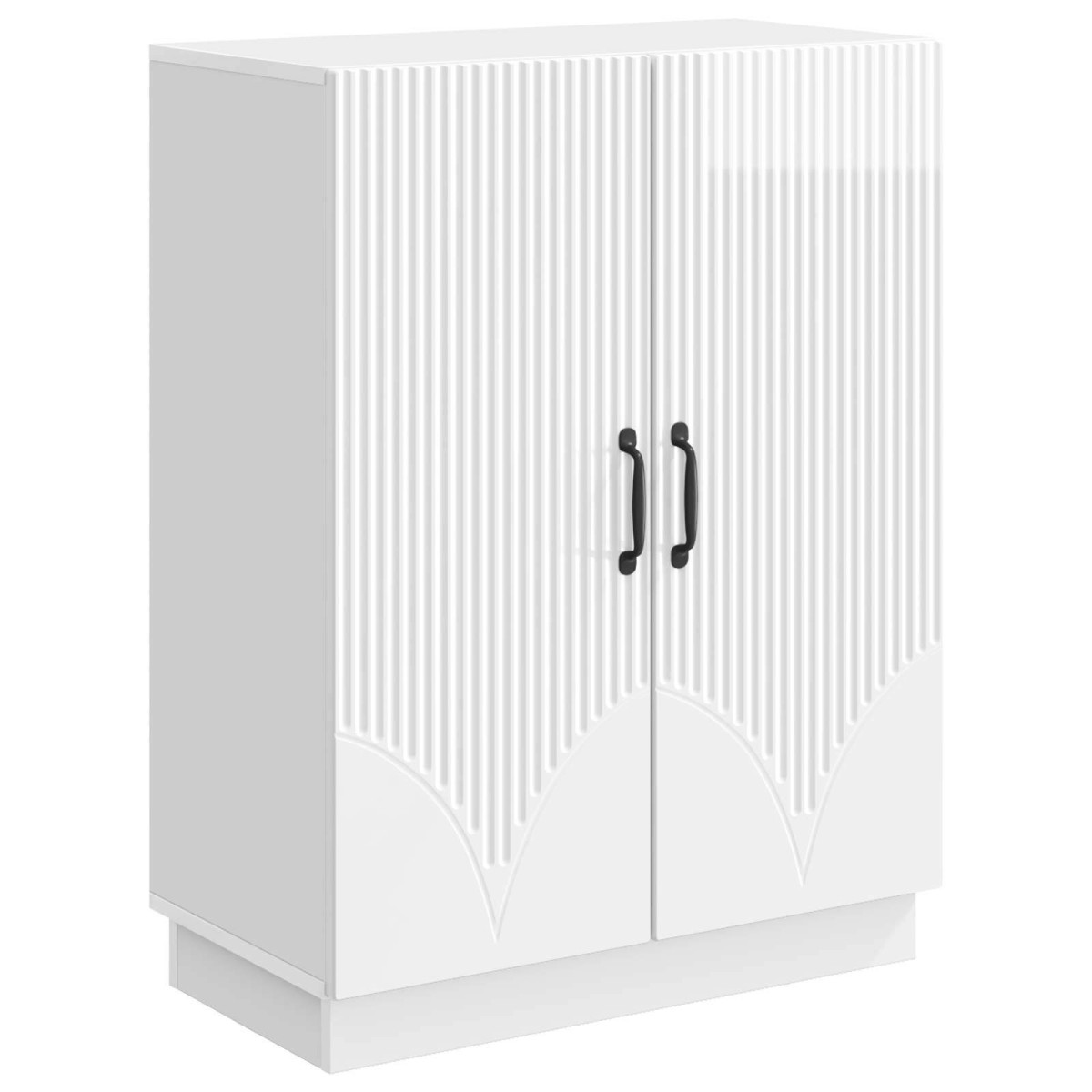 vidaXL Πλαϊνό γραφείο Γυαλιστερό Λευκό 66 x 34,5 x 87 εκ.