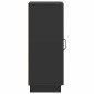 vidaXL Πλαϊνό γραφείο Μαύρο 33 x 34,5 x 87 εκ. Επεξεργασμένο Ξύλο